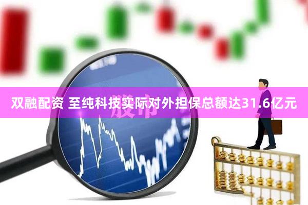 双融配资 至纯科技实际对外担保总额达31.6亿元