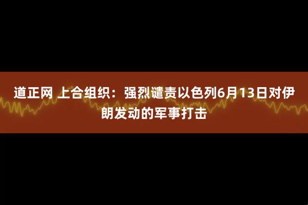 道正网 上合组织：强烈谴责以色列6月13日对伊朗发动的军事打击